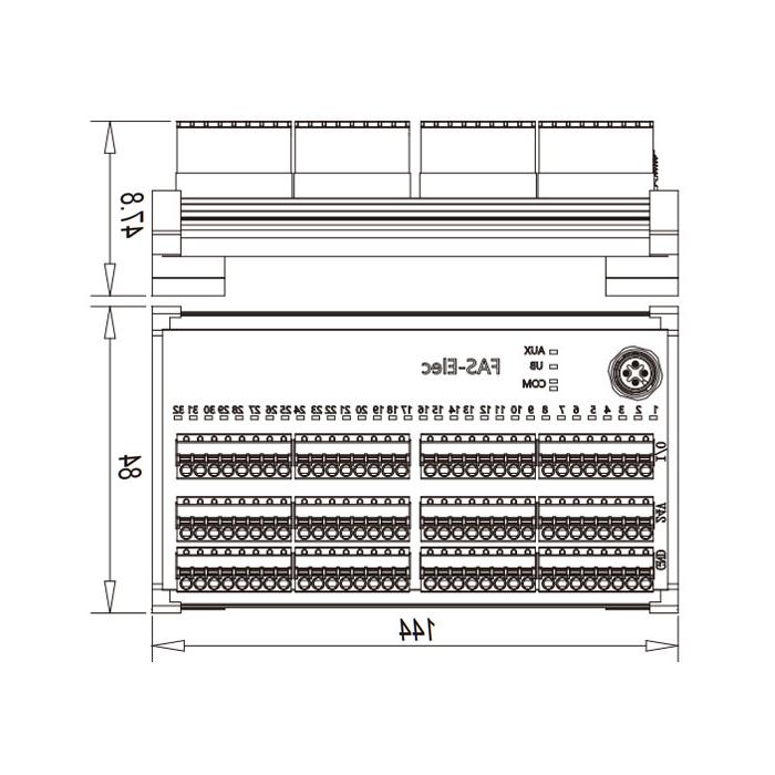 IP20, IO-Link Hub, NPN, 32DI, terminal module, 00BS13