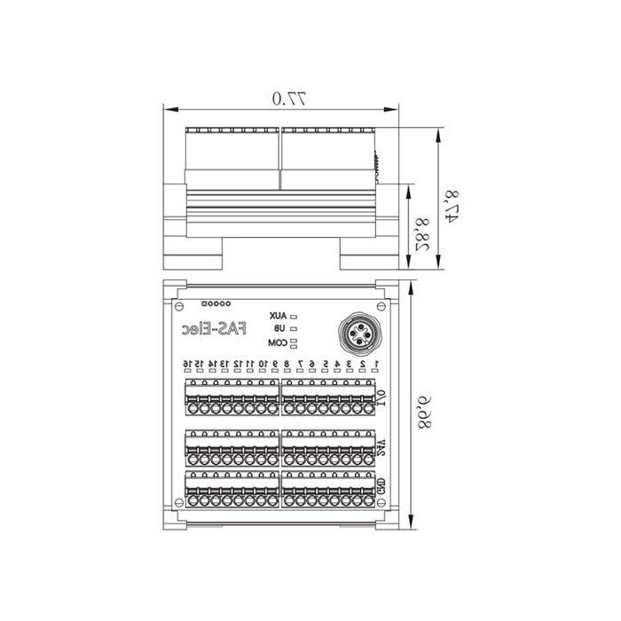 IP20, IO-Link Hub, NPN, 16DI, terminal module, 00BS11